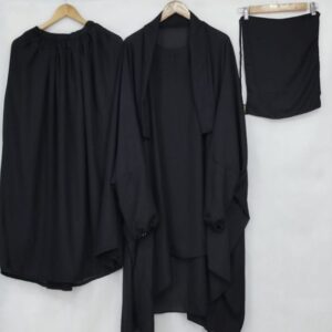 3 Piece Jilbab (Imported Stuff) Black colour
