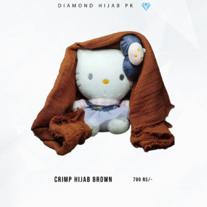 Crimp Hijab (Brown colour)
