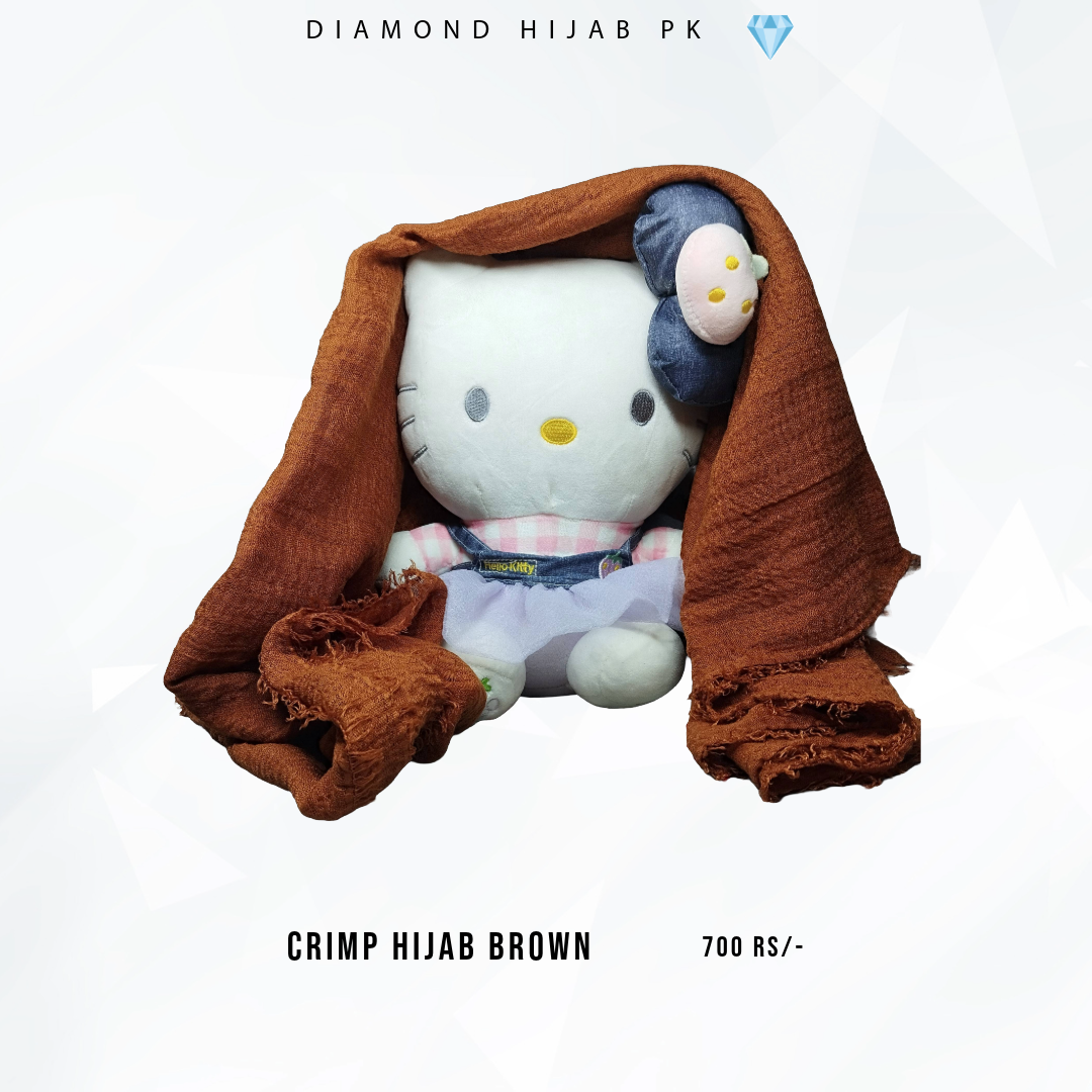 Crimp Hijab (Brown colour)